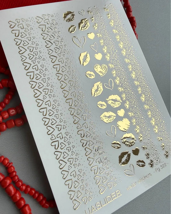 Sticker F-322, Gold Dekor