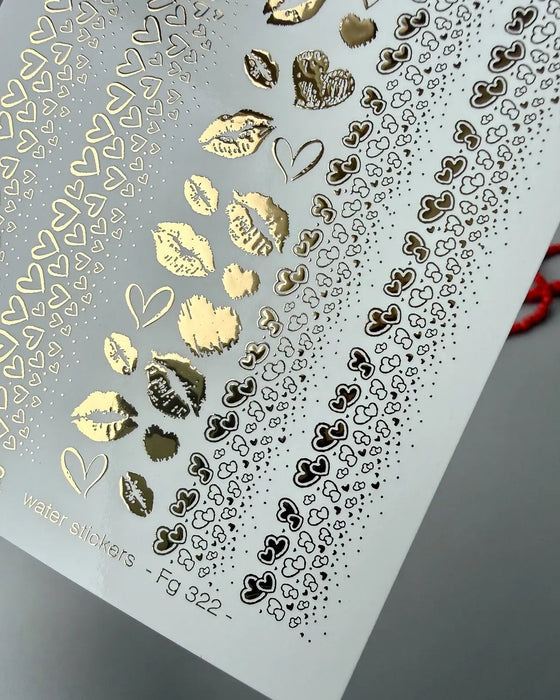 Sticker F-322, Gold Dekor