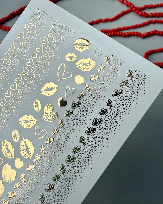 Sticker F-322, Gold Dekor