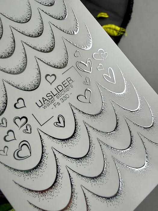 Sticker F-330, Silber Elemente