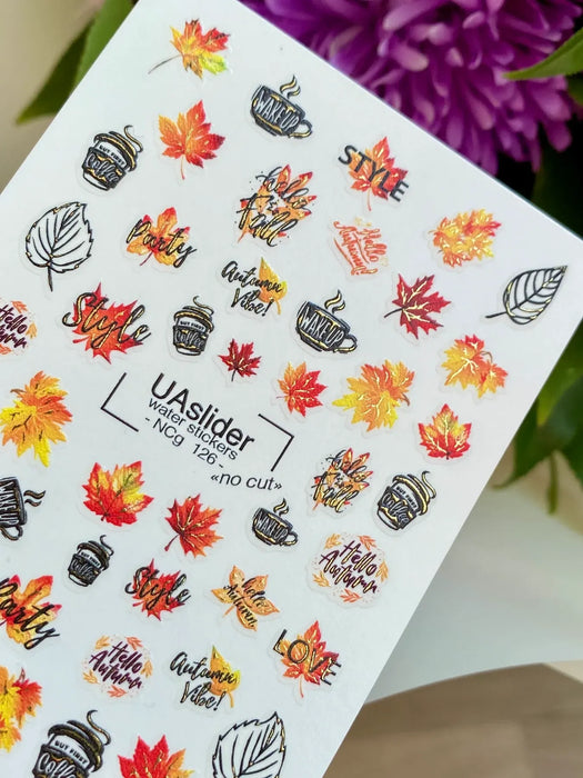 Sticker NCg 126, herbstlicher Stil