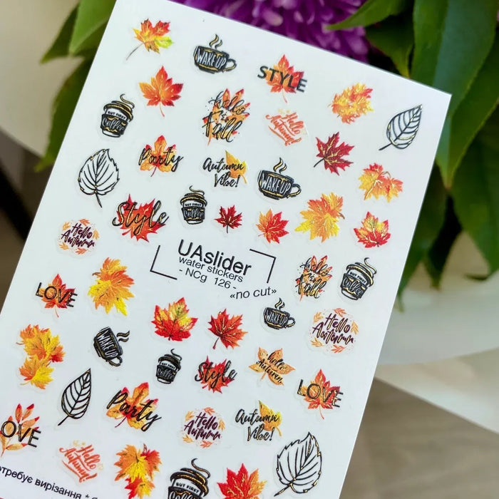 Sticker NCg 126, herbstlicher Stil