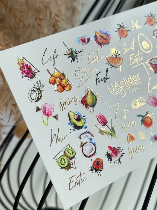 Sticker Water Decal CF-121, Exotic Fruit