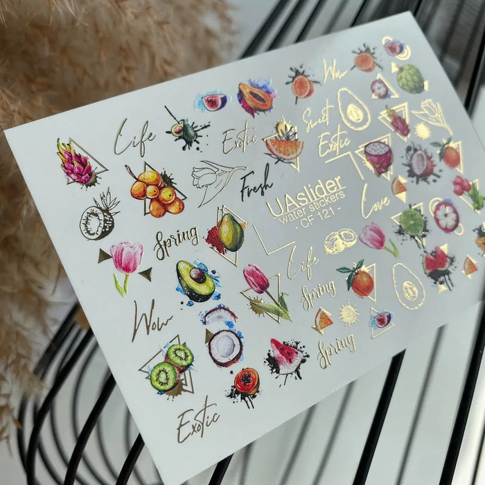 Sticker Water Decal CF-121, Exotic Fruit