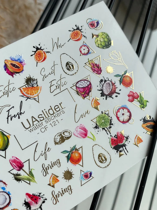 Sticker Water Decal CF-121, Exotic Fruit