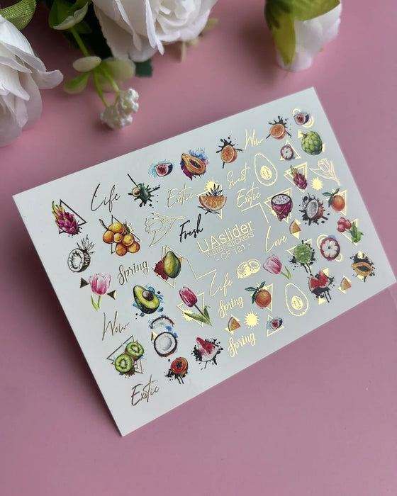 Sticker Water Decal CF-121, Exotic Fruit