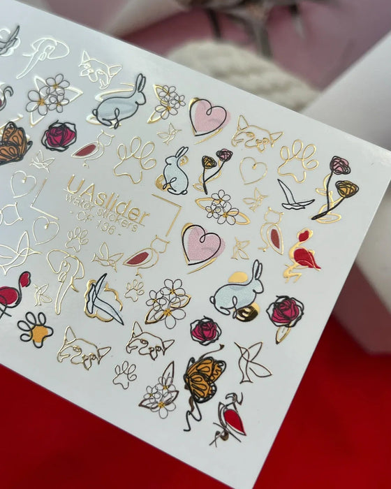 Sticker Water Decal CF-136, Animal & Floral
