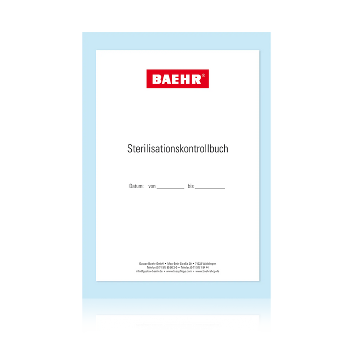 BAEHR Sterilisations-Kontrollbuch