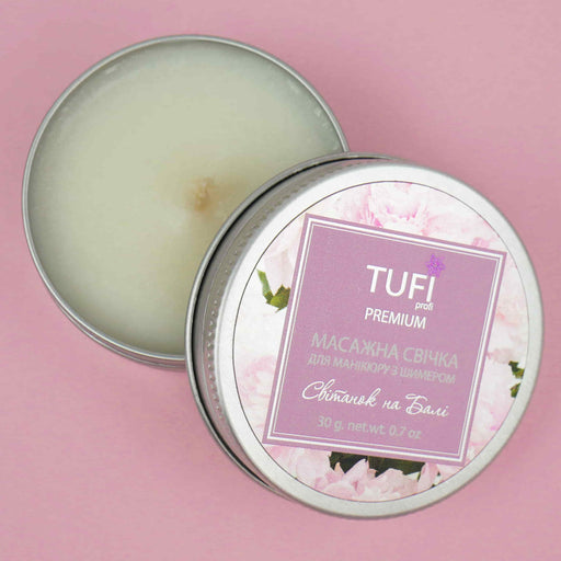 Massage Spa Kerze für Hände TUFI profi PREMIUM mit Glitzer Dämmerung auf Bali 30 g (0097221) - Ivaka Store